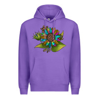 Purple western sunflower Premium Hoodie - JahusDesignShop