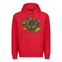 Red western sunflower Premium Hoodie - JahusDesignShop