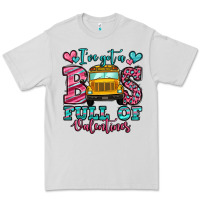 Dove Grey i've got a bus full of valentines school bus Premium Tee - Jasminsmagicworld