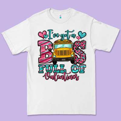 I've Got A Bus Full Of Valentines School Bus Premium Tee Designed By Jasminsmagicworld