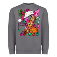 Storm Pink Christmas Breast Cancer Ribbon Basketball Heavyweight Sweatshirt - BundleAndBundleShop