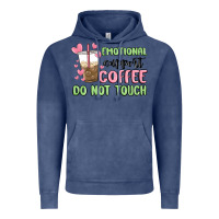 Vintage Denim emotional support coffee do not touch Vintage Hoodie - MaliasSmallBusiness