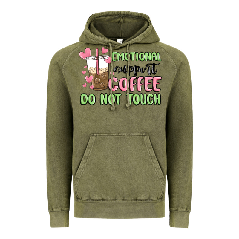 Emotional Support Coffee Do Not Touch Vintage Hoodie by MaliasSmallBusiness | Teevron