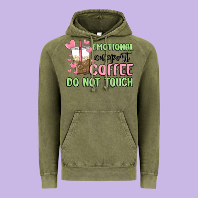 Emotional Support Coffee Do Not Touch Vintage Hoodie Designed By Maliassmallbusiness