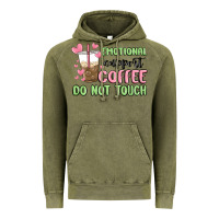 Vintage Olive emotional support coffee do not touch Vintage Hoodie - MaliasSmallBusiness