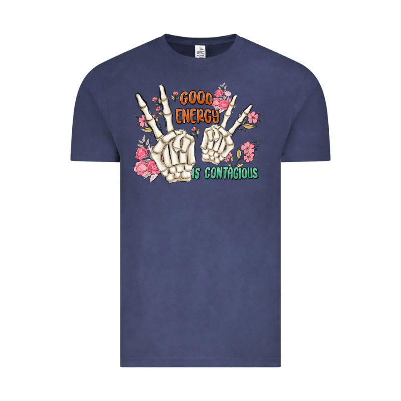 Good Energy Is Contagious Vintage Tee by MaliasSmallBusiness | Teevron