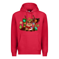 Cardinal reindeer joy christmas Premium Hoodie - CowGirlArtShop