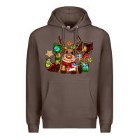 Coffee reindeer joy christmas Premium Hoodie - CowGirlArtShop