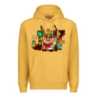 Mustard reindeer joy christmas Premium Hoodie - CowGirlArtShop