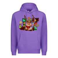 Purple reindeer joy christmas Premium Hoodie - CowGirlArtShop