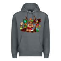 Rock reindeer joy christmas Premium Hoodie - CowGirlArtShop