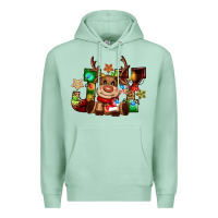 Seafoam reindeer joy christmas Premium Hoodie - CowGirlArtShop
