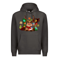 Smoke reindeer joy christmas Premium Hoodie - CowGirlArtShop
