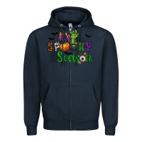 Navy It's Spooky Season Zipper Hoodie - texasbilliewilder