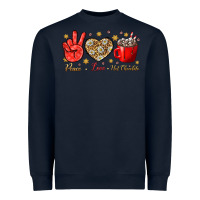 Navy Peace Love Hot Chocolate Heavyweight Sweatshirt - BundleAndBundleShop