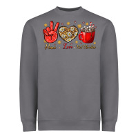 Storm Peace Love Hot Chocolate Heavyweight Sweatshirt - BundleAndBundleShop