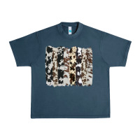 Midnight Navy cowhide brushstroke Urban Heavy Tee - AdoDesignShop