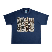 Navy cowhide brushstroke Urban Heavy Tee - AdoDesignShop