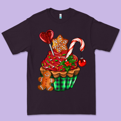 Christmas Cupcake Premium Tee Designed By Adodesignshop