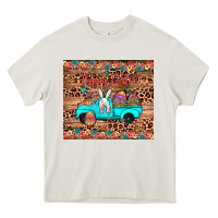 Cream happy easter truck Heavy Core Tee - JahusDesignShop