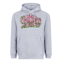 Heather Grey warriors wear pink breast cancer Heavyweight Hoodie - CowGirlArtShop