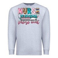 Heather Grey nurse in progress Premium Sweatshirt - CowGirlArtShop