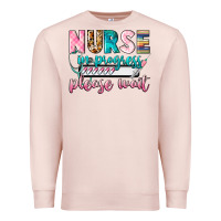 Pale Pink nurse in progress Premium Sweatshirt - CowGirlArtShop