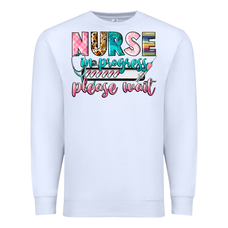 Nurse In Progress Premium Sweatshirt by CowGirlArtShop | Teevron