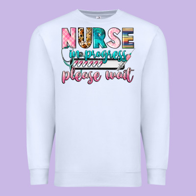 Nurse In Progress Premium Sweatshirt Designed By Cowgirlartshop