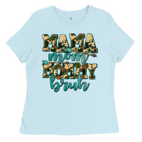 Baby Blue mama mom mommy bruh with arrow Ladies Tee - AdoDesignShop