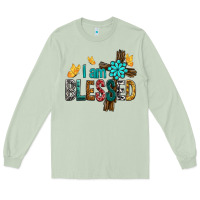 Matcha I Am Blessed Cross Long Sleeve Tee - BundleAndBundleShop