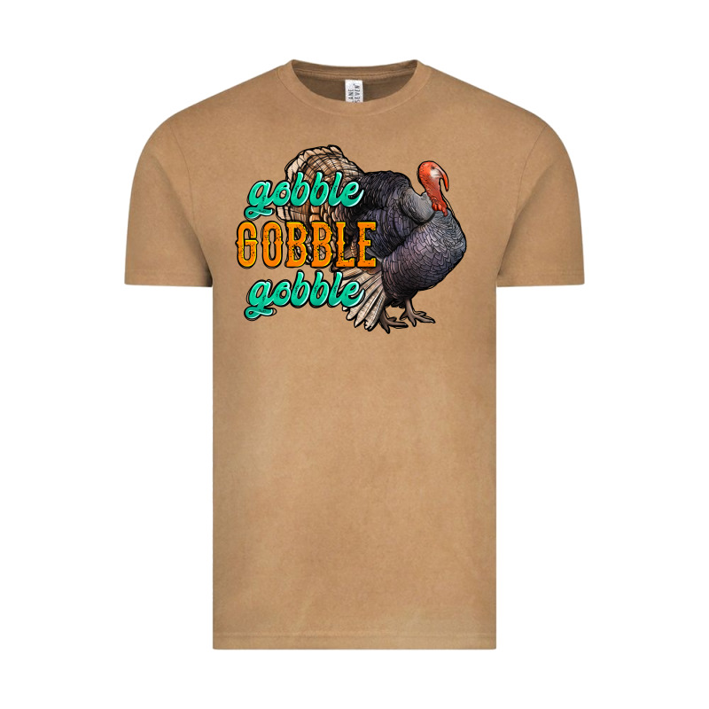 Thanksgiving Turkey Gobble Gobble Vintage Tee by NancyCooperArtShop | Teevron