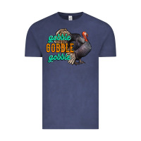 Vintage Denim Thanksgiving turkey gobble gobble Vintage Tee - NancyCooperArtShop