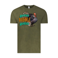 Vintage Olive Thanksgiving turkey gobble gobble Vintage Tee - NancyCooperArtShop