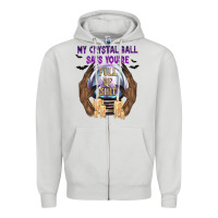Dove Grey My Crystal Ball Says You're Zipper Hoodie - texasbilliewilder