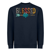 Navy Blessed Life Heavyweight Sweatshirt - BundleAndBundleShop