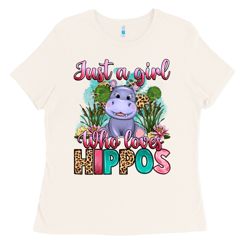 Just A Girl Who Loves Hippos Ladies Tee by Artiststas | Teevron