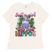Bone just a girl who loves hippos Ladies Tee - Artiststas