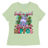 Matcha just a girl who loves hippos Ladies Tee - Artiststas