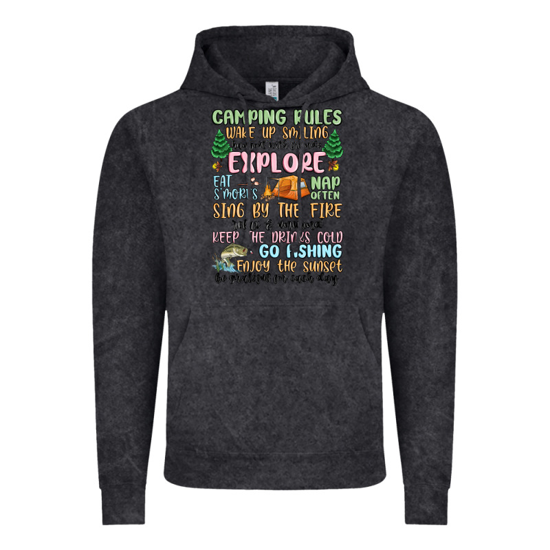 Camping Rules Vintage Hoodie by MaliasSmallBusiness | Teevron
