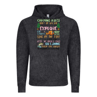 Vintage Black camping rules Vintage Hoodie - MaliasSmallBusiness
