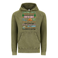 Vintage Olive camping rules Vintage Hoodie - MaliasSmallBusiness