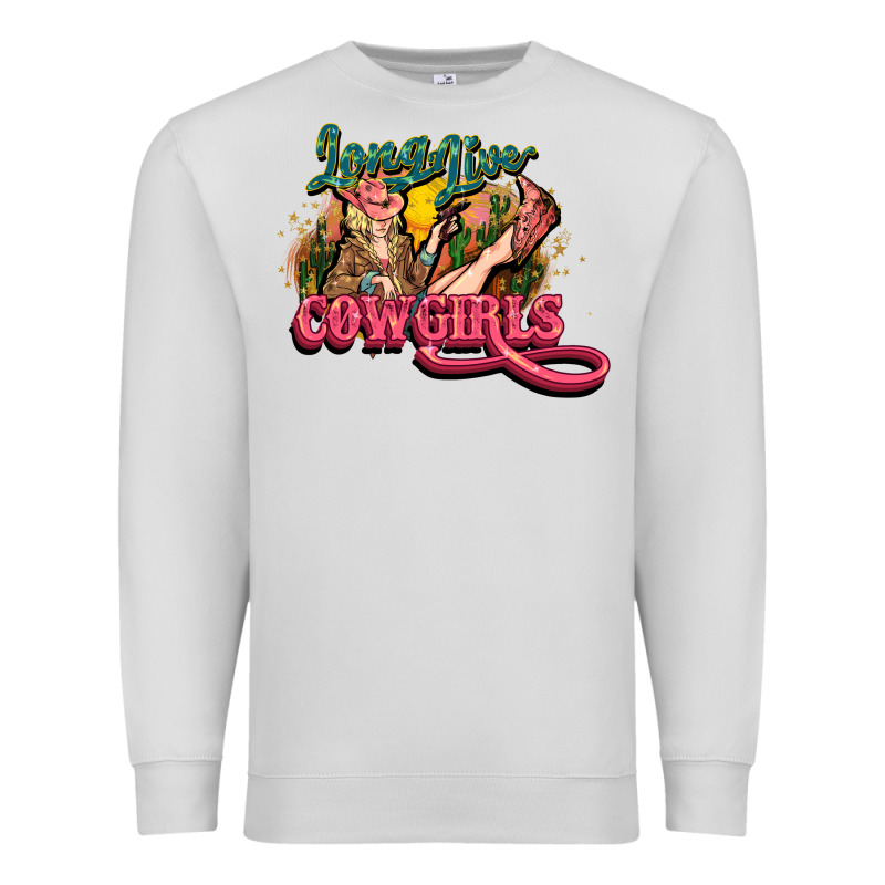 Long Life Cowgirls Premium Sweatshirt by HowdyJamesFarm | Teevron