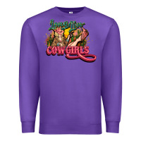 Purple Long life Cowgirls Premium Sweatshirt - HowdyJamesFarm