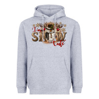 Heather Grey im snow cute Heavyweight Hoodie - CowGirlArtShop