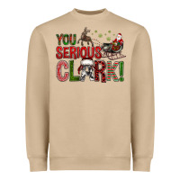 Mushroom You Serious Clark With Santa Sleigh Heavyweight Sweatshirt - BundleAndBundleShop