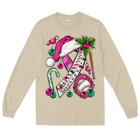 Mushroom Pink Christmas Breast Cancer Ribbon Baseball Long Sleeve Tee - BundleAndBundleShop