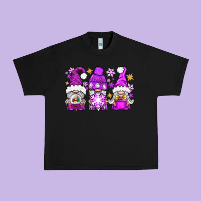 Purple Winter Gnomies Urban Heavy Tee Designed By Nancycooperartshop