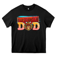 Black firefighter dad Heavy Core Tee - AdoDesignShop
