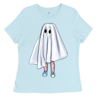 Baby Blue cute ghost Ladies Tee - BundleAndBundleShop